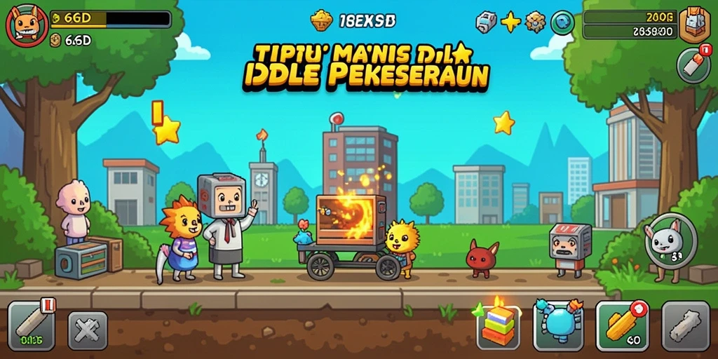 Tampilan gameplay 66D yang menarik dengan elemen Idle.