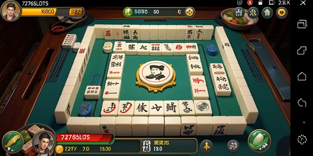 Tampilan gameplay seru 7276SLOTS saat mencari pasangan ubin Mahjong.