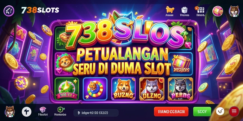 Tampilan gameplay seru 738SLOTS dengan elemen petualangan.