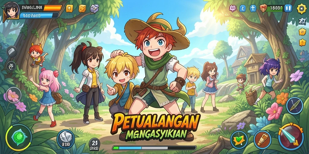Tampilan gameplay menakjubkan dalam dunia Anime.