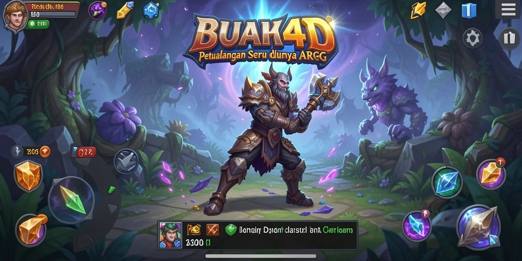 Tampilan utama gameplay BUAH4D dengan aksi seru para pahlawan.